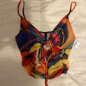 Multi Mesh Crop Top